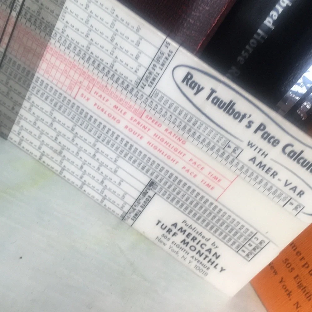 Vintage 70s Thoroughbred Horse Racing Books and Pace Calculator